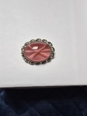 Antique Pink Star Brooch